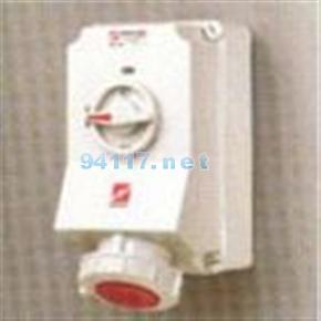 7000曼耐克斯IP67帶開關(guān)和機械聯(lián)鎖插座125A 3P